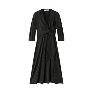 L.K. Bennett Aiper Black Tie Front Jersey Dress
